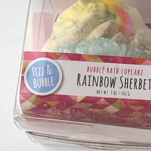Bath Fizzy Rainbow Bubble Sherbet Cupcake Bath Time Accessories New in Box - Picture 8 of 8